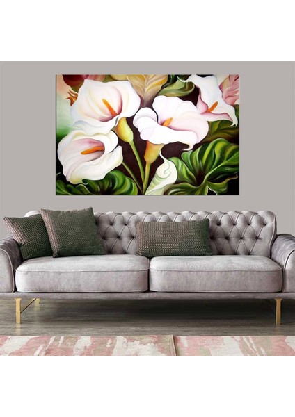 Dekoratif Baskı Zambak Kanvas Tablo