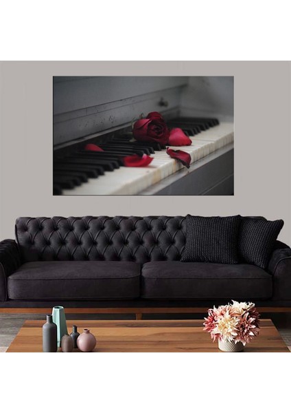 Dekoratif Baskı Piyano Kanvas Tablo