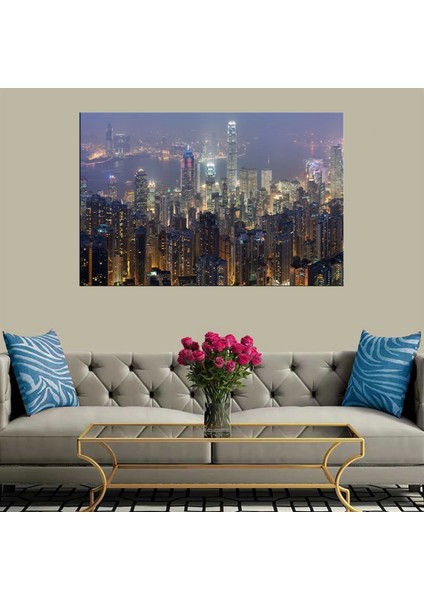 Dekoratif Baskı Şehir Kanvas Tablo