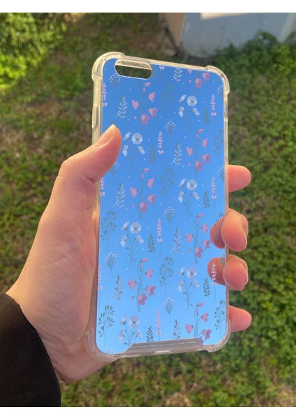 Apple iPhone 6s Plus Uyumlu Aynalı Mor Ötesi Desenli Darbe Kamera Korumalı Silikon Telefon Kılıfı modelleri