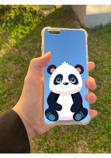 Apple iPhone 6s Plus Uyumlu Aynalı Poncik Desenli Darbe Kamera Korumalı Silikon Telefon Kılıfı