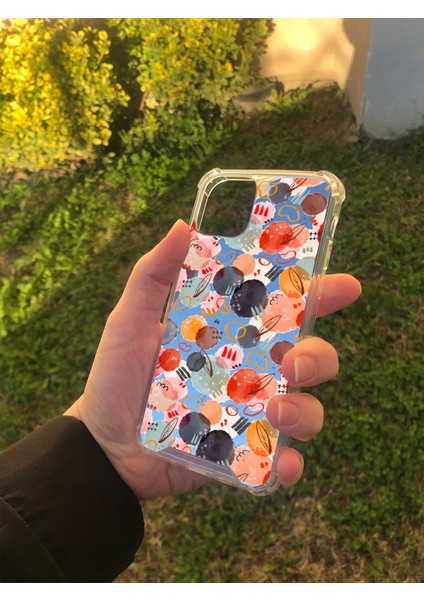 Apple iPhone 11 Pro Uyumlu Aynalı Daire Desenli Darbe Kamera Korumalı Silikon Telefon Kılıfı fiyatları
