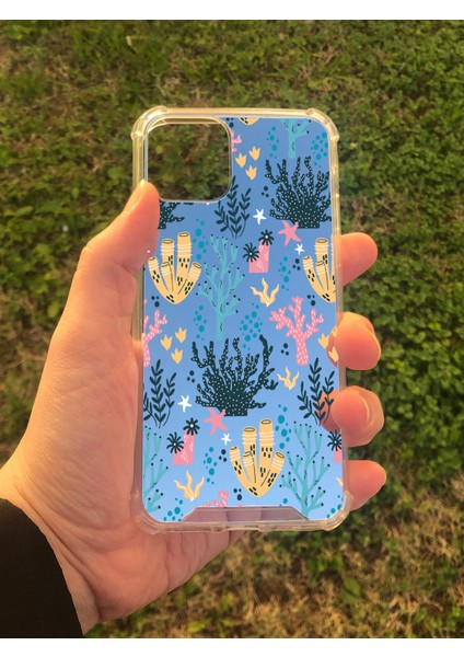 Apple iPhone 11 Pro Uyumlu Aynalı Dalgalar Desenli Darbe Kamera Korumalı Silikon Telefon Kılıfı