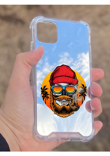 Apple iPhone 11 Uyumlu Aynalı Kuru Kafa Desenli Darbe Kamera Korumalı Silikon Telefon Kılıfı fiyatları