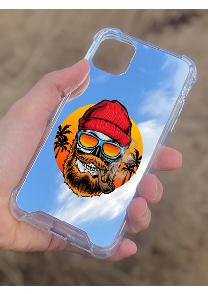 Apple iPhone 11 Uyumlu Aynalı Kuru Kafa Desenli Darbe Kamera Korumalı Silikon Telefon Kılıfı modelleri