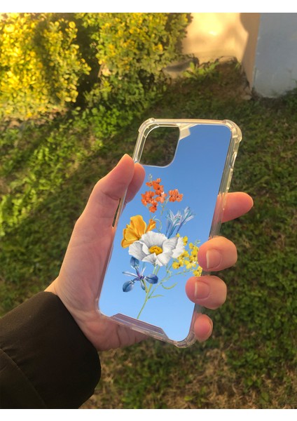 Apple iPhone 11 Pro Uyumlu Aynalı Sarı Beyaz Desenli Darbe Kamera Korumalı Silikon Telefon Kılıfı fiyatları