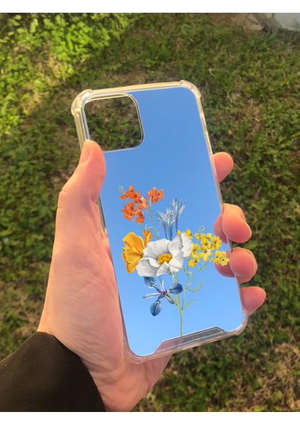 Apple iPhone 11 Pro Uyumlu Aynalı Sarı Beyaz Desenli Darbe Kamera Korumalı Silikon Telefon Kılıfı modelleri