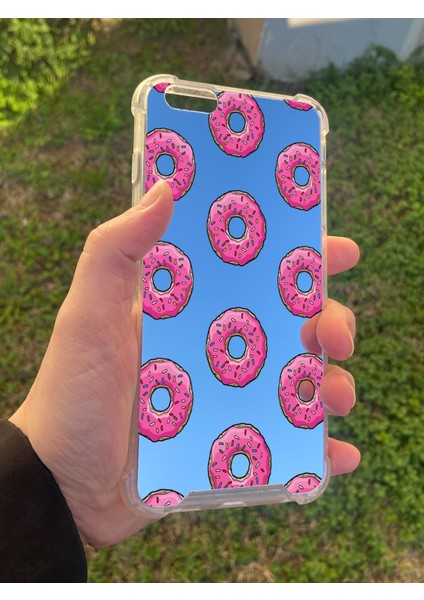 Apple iPhone 6s Plus Uyumlu Aynalı Donut Desenli Darbe Kamera Korumalı Silikon Telefon Kılıfı modelleri