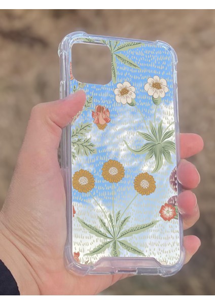 Apple iPhone 11 Uyumlu Aynalı Çiçek Desenli Darbe Kamera Korumalı Silikon Telefon Kılıfı fiyatları