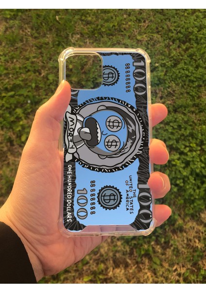 Apple iPhone 11 Pro Uyumlu Aynalı Dolar Desenli Darbe Kamera Korumalı Silikon Telefon Kılıfı