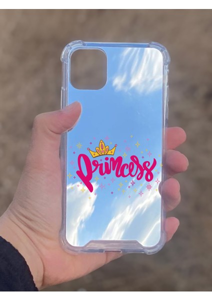 Apple iPhone 11 Uyumlu Aynalı Prenses Desenli Darbe Kamera Korumalı Silikon Telefon Kılıfı