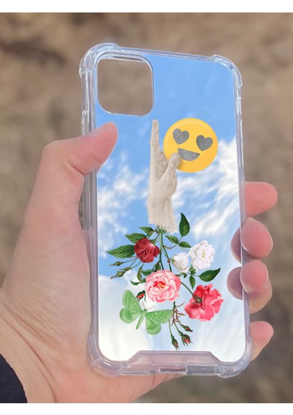 Apple iPhone 11 Uyumlu Aynalı Emoji Desenli Darbe Kamera Korumalı Silikon Telefon Kılıfı fiyatları