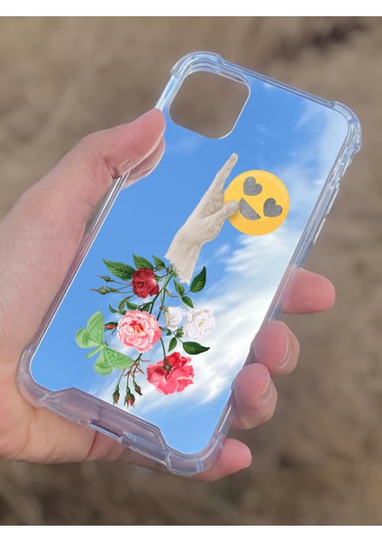 Apple iPhone 11 Uyumlu Aynalı Emoji Desenli Darbe Kamera Korumalı Silikon Telefon Kılıfı modelleri