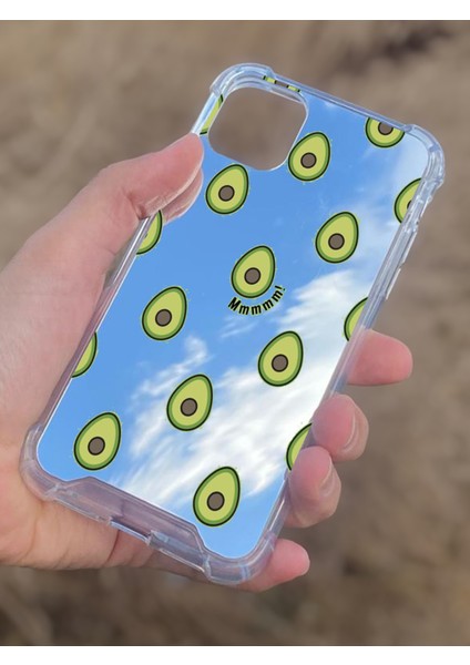 Apple iPhone 11 Uyumlu Aynalı Avakado Desenli Darbe Kamera Korumalı Silikon Telefon Kılıfı fiyatları