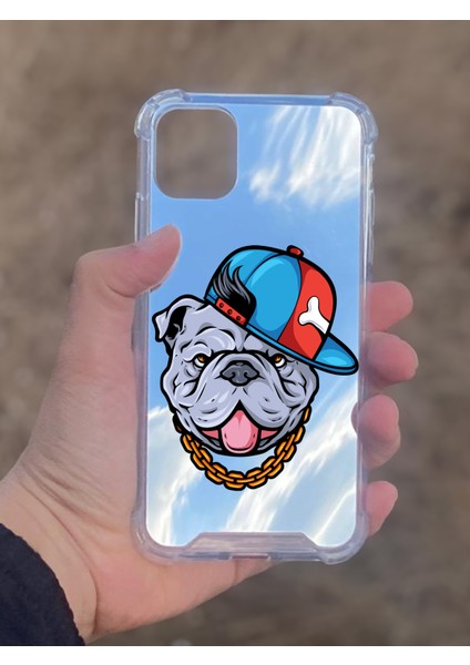 Apple iPhone 11 Uyumlu Aynalı Köpek Desenli Darbe Kamera Korumalı Silikon Telefon Kılıfı