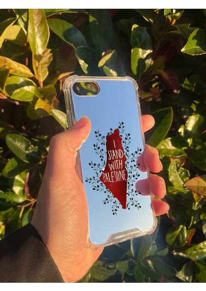 Apple iPhone Se 2020 Uyumlu Aynalı Palestine Desenli Darbe Kamera Korumalı Silikon Telefon Kılıfı modelleri
