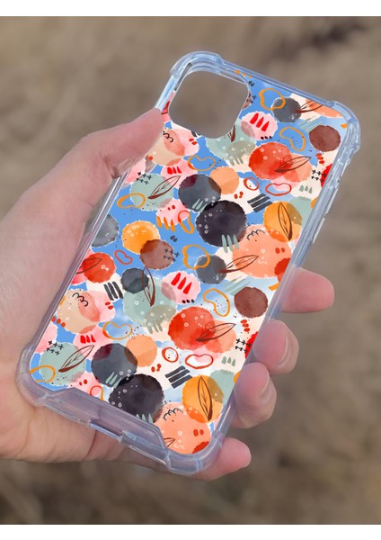 Apple iPhone 11 Uyumlu Aynalı Daire Desenli Darbe Kamera Korumalı Silikon Telefon Kılıfı modelleri