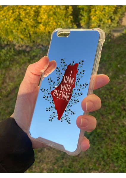 Apple iPhone 6s Plus Uyumlu Aynalı Palestine Desenli Darbe Kamera Korumalı Silikon Telefon Kılıfı fiyatları