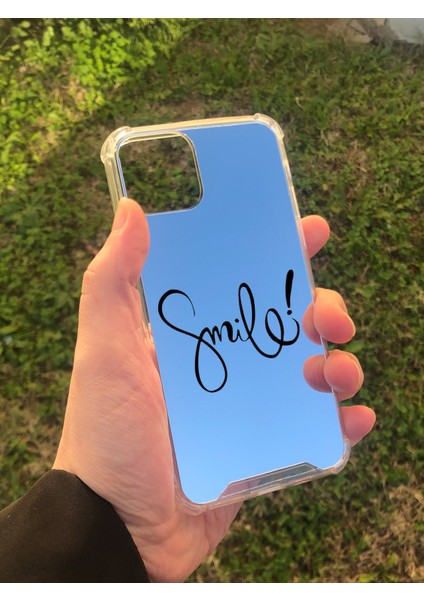 Apple iPhone 11 Pro Uyumlu Aynalı Smile Desenli Darbe Kamera Korumalı Silikon Telefon Kılıfı modelleri
