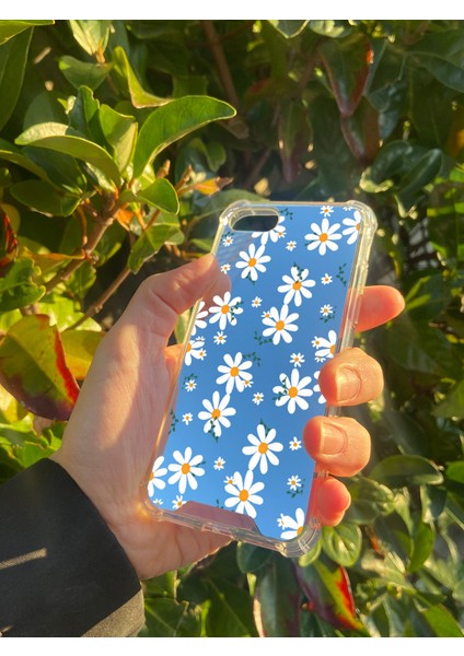 Apple iPhone Se Uyumlu Aynalı Papatya Desenli Darbe Kamera Korumalı Silikon Telefon Kılıfı fiyatları
