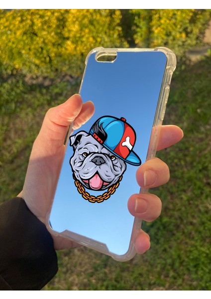 Apple iPhone 6s Plus Uyumlu Aynalı Köpek Desenli Darbe Kamera Korumalı Silikon Telefon Kılıfı fiyatları