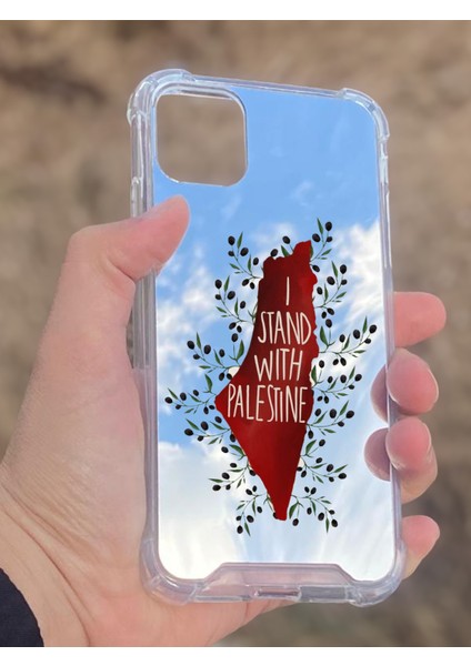 Apple iPhone 11 Uyumlu Aynalı Palestine Desenli Darbe Kamera Korumalı Silikon Telefon Kılıfı fiyatları