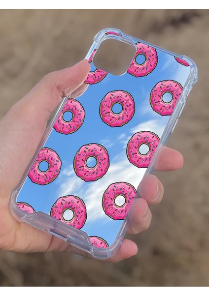 Apple iPhone 11 Uyumlu Aynalı Donut Desenli Darbe Kamera Korumalı Silikon Telefon Kılıfı modelleri