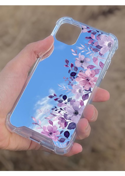 Apple iPhone 11 Uyumlu Aynalı Mor Ötesi Desenli Darbe Kamera Korumalı Silikon Telefon Kılıfı modelleri