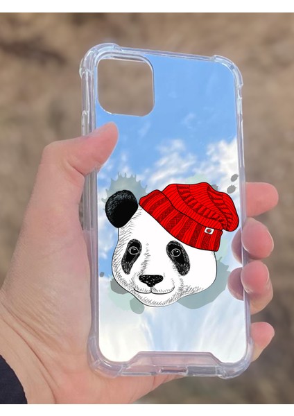 Apple iPhone 11 Uyumlu Aynalı Panda Desenli Darbe Kamera Korumalı Silikon Telefon Kılıfı fiyatları
