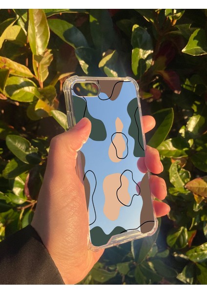 Apple iPhone Se 2022 Uyumlu Aynalı Dalga Desenli Darbe Kamera Korumalı Silikon Telefon Kılıfı modelleri