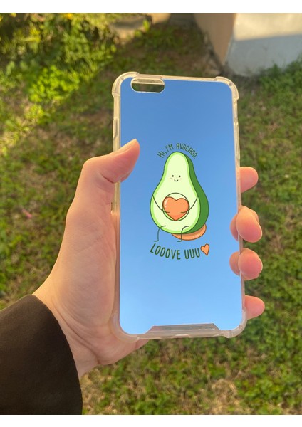 Apple iPhone 6 Plus Uyumlu Aynalı Love You Desenli Darbe Kamera Korumalı Silikon Telefon Kılıfı