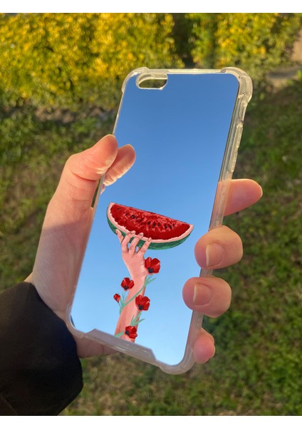 Apple iPhone 6s Plus Uyumlu Aynalı Filistin Desenli Darbe Kamera Korumalı Silikon Telefon Kılıfı fiyatları