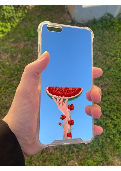 Apple iPhone 6s Plus Uyumlu Aynalı Filistin Desenli Darbe Kamera Korumalı Silikon Telefon Kılıfı modelleri