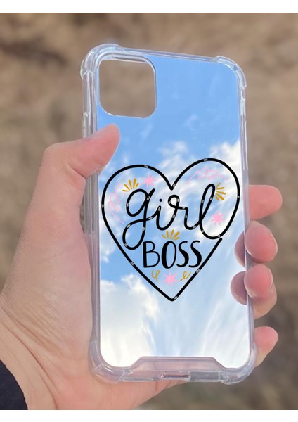 Apple iPhone 11 Uyumlu Aynalı Girl Bos Desenli Darbe Kamera Korumalı Silikon Telefon Kılıfı fiyatları