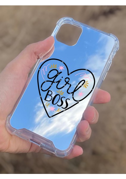 Apple iPhone 11 Uyumlu Aynalı Girl Bos Desenli Darbe Kamera Korumalı Silikon Telefon Kılıfı modelleri