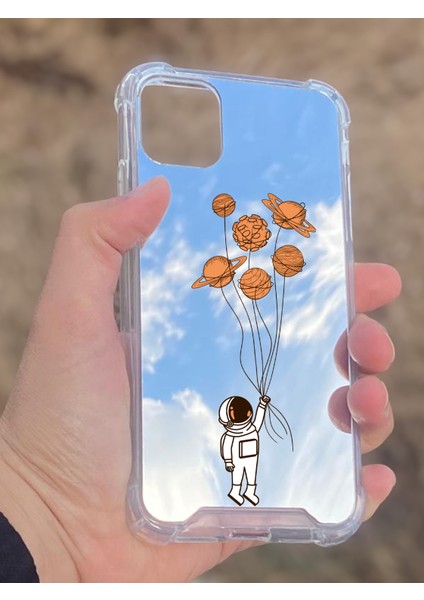Apple iPhone 11 Uyumlu Aynalı Asrtronot Desenli Darbe Kamera Korumalı Silikon Telefon Kılıfı fiyatları