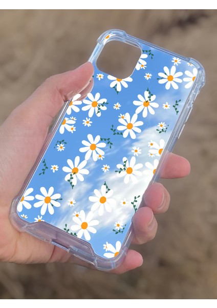 Apple iPhone 11 Uyumlu Aynalı Papatya Desenli Darbe Kamera Korumalı Silikon Telefon Kılıfı modelleri