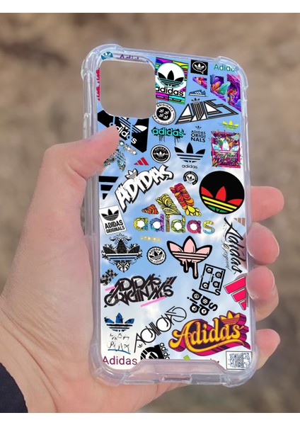 Apple iPhone 11 Uyumlu Aynalı Adidas Desenli Darbe Kamera Korumalı Silikon Telefon Kılıfı fiyatları