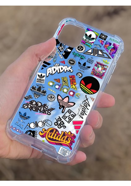 Apple iPhone 11 Uyumlu Aynalı Adidas Desenli Darbe Kamera Korumalı Silikon Telefon Kılıfı modelleri