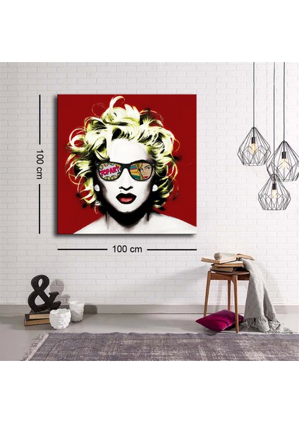 Dekoratif Baskı Madonna Kare Kanvas Tablo