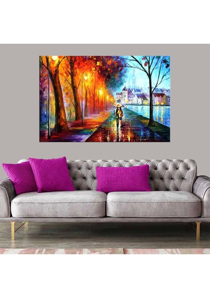 Dekoratif Baskı Popart Sahil Yolu Kanvas Tablo