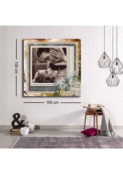 Dekoratif Baskı Illüstrasyon Movie Poster Kare Kanvas Tablo