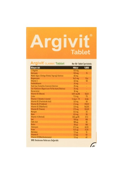Fosfotidilserin L-Arjinin Multivitamin Multimineral 30 Tablet