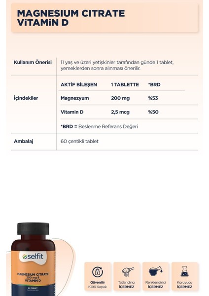 Vitamin B12 1000 Mcg + Magnezyum Sitrat 200 Mg & Vitamin D - Avantajlı Paket
