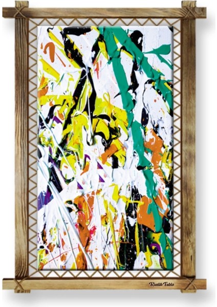 Soyut LED Işıklı Rustik Kanvas Tablo O fiyatları