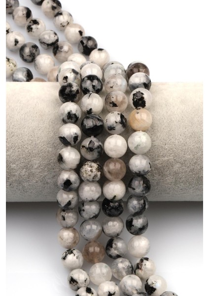 Ay Taşı Doğal Taş Dizi 10 mm Küre Kesim