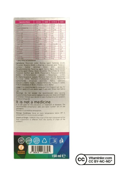 Focus 150 ml Fosfotidilserin L-Arjinin Multivitamin ve Multimineral Içeren Oral Solüsyon