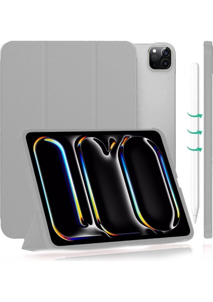 iPad PRO13 Inç 2024 M4 Kılıf Flip Smart Standlı Akıllı Kılıf Smart Cover Case