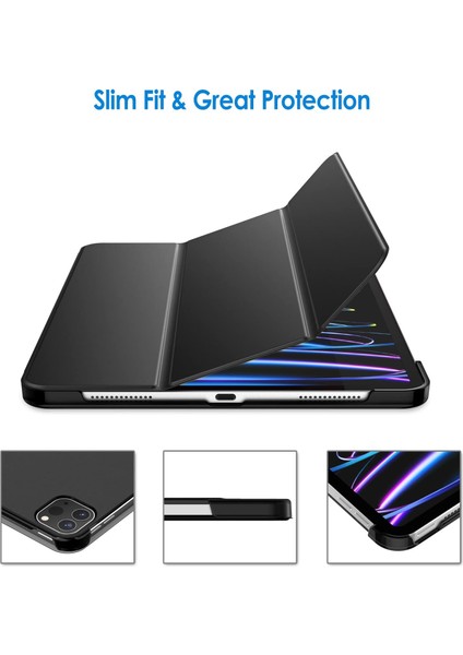 iPad PRO13 Inç 2024 M4 Kılıf Flip Smart Standlı Akıllı Kılıf Smart Cover Case
