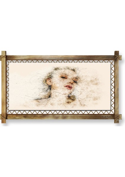 Soyut LED Işıklı Rustik Kanvas Tablo B fiyatları